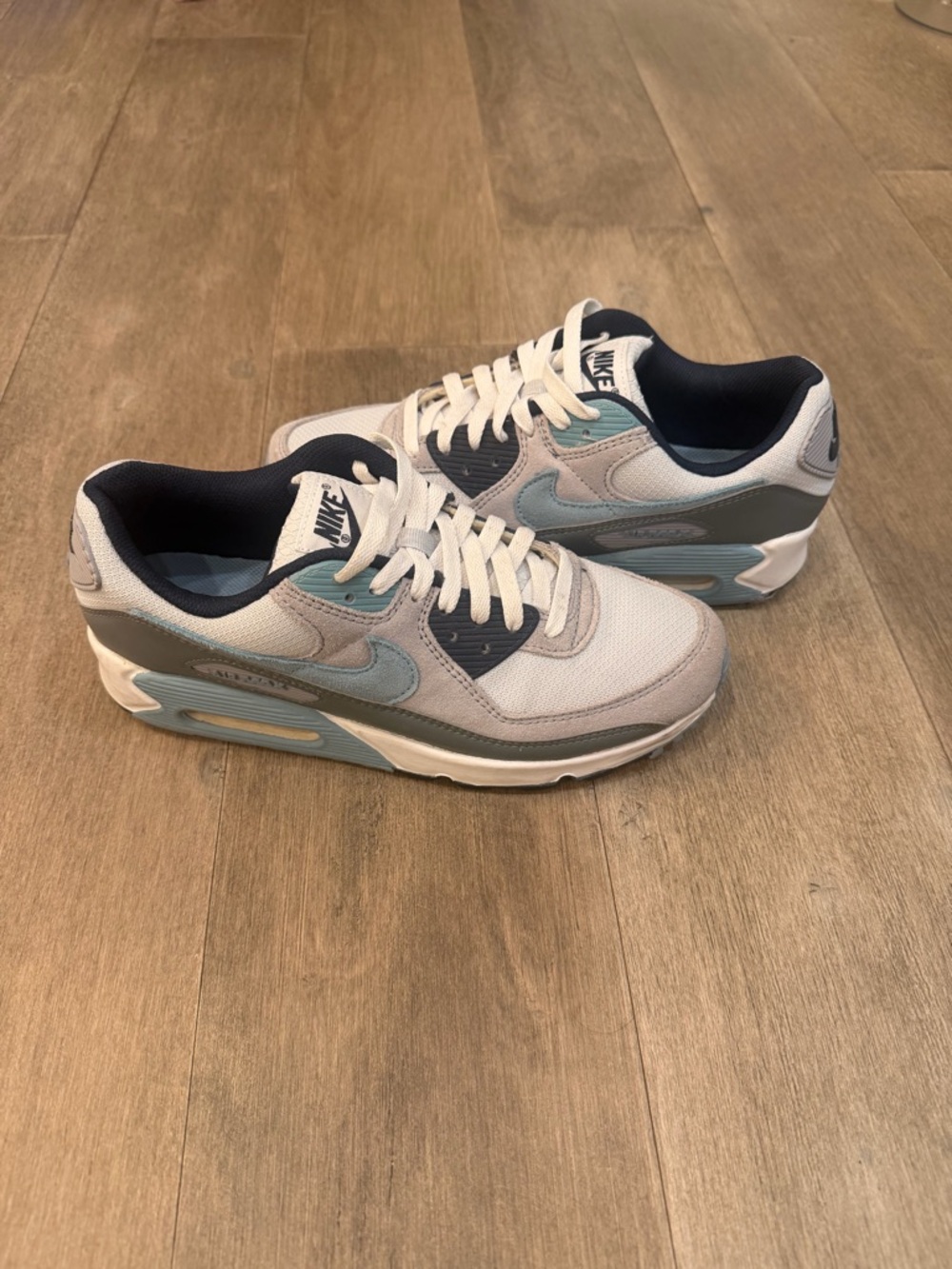 Nike Men’s Air Max Sneakers - Light Gray, Blue, Navy